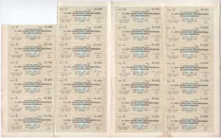 Budapest 1914. "Budapest Székesfőváros - Kötelezvény" 2400K-ról szelvényekkel, bélyegzésse...