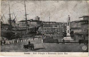 1917 Livorno, Scali dAzeglio e Monumento Quattro Mori (EK)