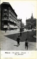 Milano, Milan; Via Dante / street view, tram (EK)