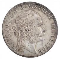 Ausztria 1886. 2Fl Ag "Ferenc József" T:1-,2 fny., patina / Austria 1886. 2 Florin Ag &quo...