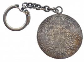 Ausztria 1780SF Tallér Ag "Mária Terézia" utánveret fém kulcstartóra forrasztva T:1- patin...