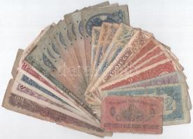 1920-1946. 26db-os magyar Korona- és Pengő bankjegytétel, közte 1946. 10.000.000AP fordított címerrel + Csehszlovákia 1919. 1K T:III-IV