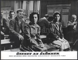 cca 1960 ,,Üzenet az élőknek" című csehszlovák film jelenetei és szereplői, 7 db vintage produk...