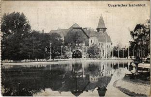 1910 Wien, Erste Internationale Jagdausstellung. Ungarisches Jagdschloss / Magyar vadászkastély / The First International Hunting Exposition in Vienna, Hungarian hunting castle (EB)