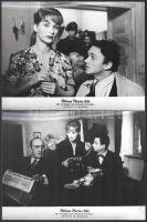 cca 1963 ,,Útban Párizs felé című lengyel film jelenetei és szereplői, 13 db vintage produkciós filmfotó, ezüst zselatinos fotópapíron, a használatból eredő (esetleges) kisebb hibákkal, 18x24 cm