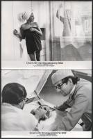 cca 1970 ,,Uram, ön özvegyasszony lesz című csehszlovák film jelenetei és szereplői, 10 db vintage produkciós filmfotó, ezüst zselatinos fotópapíron, a használatból eredő (esetleges) kisebb hibákkal, 18x24 cm