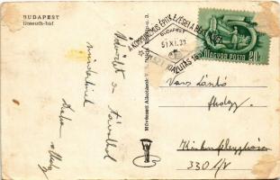 Budapest, Kossuth híd. Művészeti Alkotások + "A kommunizmus építkezései a béke művei MSZT kiáll...