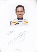 Luciano Burti (1975-) brazil autóversenyző aláírása papírlapon