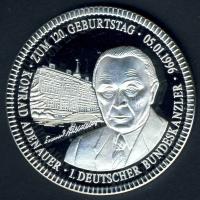 NSZK 1996. "Konrad Adenauer" Ag 8,5g T:PP