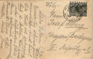 1930 Mautern in Steiermark, Brunnen, Hauptplatz, Mariensäule, Vorschusskassen Verein der Pfarrgemein...