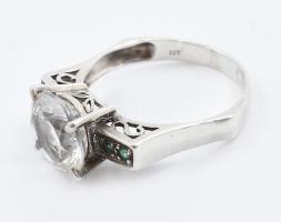 Ezüst(Ag) nagy köves extravagáns gyűrű, jelzett, méret: 63, bruttó: 4,5 g