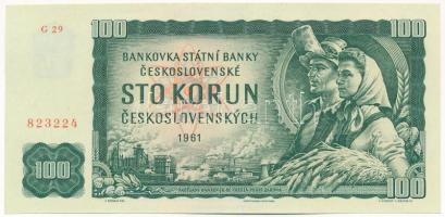 Csehszlovákia 1961. 100K T:I,I- Czechoslovakia 1961. 100 Korun C:UNC,AU