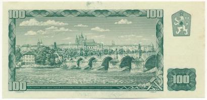 Csehszlovákia 1961. 100K T:I,I- festékfolt, kis folt Czechoslovakia 1961. 100 Korun C:UNC,AU small i...