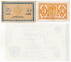 Orosz Birodalom 1915. 50k + Polgárháború / Kelet-Szibéria / Távol-keleti Ideiglenes Kormány / Priamu...