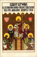 1938 Budapest XXXIV. Nemzetközi Eucharisztikus Kongresszus. Készüljünk a Magyar Kettős Szentévre! Szent István első magyar király megdicsőülésének 900 éves jubileuma / 34th International Eucharistic Congress (EB)