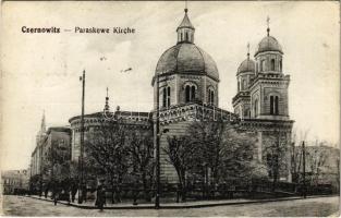 1917 Chernivtsi, Czernowitz, Cernauti, Csernyivci; Paraskewe Kirche / church