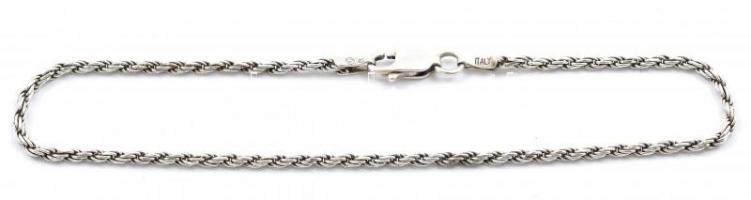 Ezüst(Ag) walles karkötő, jelzett, h: 21 cm, nettó: 2,7 g