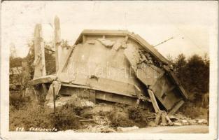 1917 Chernivtsi, Czernowitz, Cernauti, Csernyivci; WWI K.u.k. military, destroyed building. photo