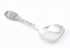 Ezüst(Ag) Adborg-Denmark díszkanál, jelzett, h: 10,7 cm, nettó: 13,6 g