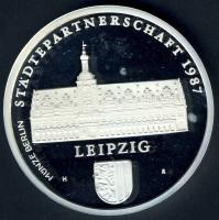 NSZK 1987. "Testvérvárosok - Hannover és Lipcse" Ag 31,2g T:PP