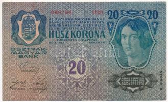 1913. 20K II. kiadás, piros "Deutschösterreich" felülbélyegzéssel T:I-
Adamo K18B