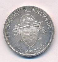 1938. 5P Ag "Szent István" T:1-,2 patina
Adamo P8.1