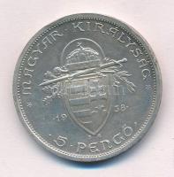 1938. 5P Ag "Szent István" T:2 ph.
Adamo P8.1