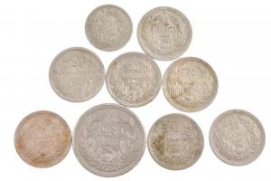 Chile 1925-1941. 10c-1P (9db, 7xklf) T:2-3 Chile 1925-1941. 10 Centavos - 1 Peso (9pcs, 7xdiff) C:XF-F