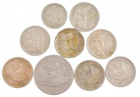 Chile 1925-1941. 10c-1P (9db, 7xklf) T:2-3
Chile 1925-1941. 10 Centavos - 1 Peso (9pcs, 7xdiff) C:X...