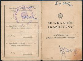 1961 Arcképes igazolvány a Néphadsereg polgári alkalmazottai részére