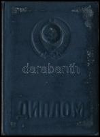 1959 Szovjet mérnöki diploma magyar személy részére, honosítva