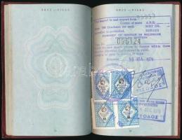 1967 Jugoszláv útlevél sok vízummal, bejegyzéssel