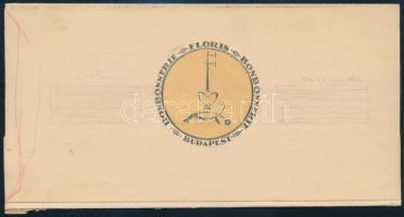 Floris Budapest chocolat au lait, art deco kétoldalas csokoládé termékcsomagolás terve, 1925-30 körü...