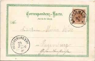 1897 (Vorläufer!) Großgmain, Grossgmain; general view, hunter, folklore. Carl Otto Hayd Kunstverlags...