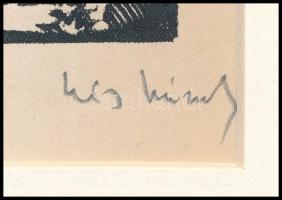 Kós Károly (1883-1977): Küllővár. Linómetszet, papír, utólagos jelzéssel, paszpartuban, 11×11 cm