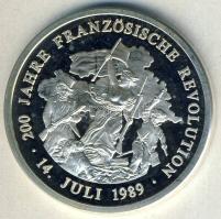 NSZK 1989. "A francia forradalom" Ag 20g T:PP