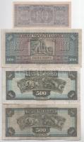 4db görög bankjegy tétel, közte 1926. 1000D + 1932. 500D (2x) + 1944. 10.000.000.000D T:III kis szak...