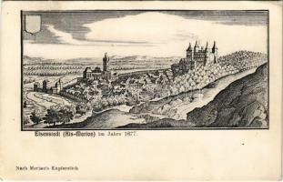 1916 Kismarton, Eisenstadt; 1677-ben - rézmetszet / im Jahre 1677. Nach Merians Kupferstich - copper engraving (EK)