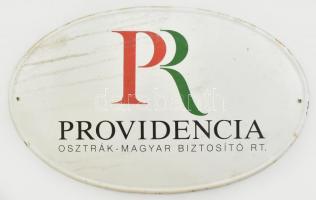 Providencia biztosító zománcozott fém tábla kopásokkal 55x36 cm