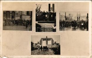 1938 Kassa, Kosice; bevonulás, Horthy Miklós és Purgly Magdolna / entry of the Hungarian troops + 1938 Kassa visszatért So. Stpl. (szakadás / tear)