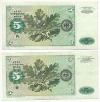 Német Szövetségi Köztársaság 1980. 5M (2x) T:III Federal Republic Germany 1980. 5 Mark (2x) C:F Krau...