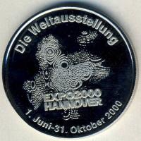 NSZK 2000. "Világkiállítás 2000. - Hannover" Ag 25,5g T:PP