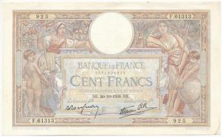 Franciaország 1938. 100Fr T:II-,III szép papír France 1938. 100 Francs C:VF,F nice paper Krause 86.b