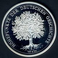 NSZK DN "150 éves a Német Himnusz" Ag 20g T:PP