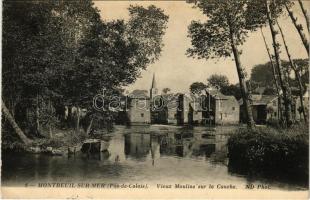 1913 Montreuil, Vieux Moulins sur la Canche / old watermills (EK)