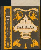Galambos Margit (?-?): Faublas: Szerelmes századok, art deco könyvborító terv, 1925 körül. Tempera, ceruza, kollázs, papír. Jelezve a hártyapapíron. 20x18 cm.