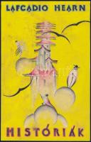 Jelzés nélkül: Lafcadio Hearn: Históriák. Akvarell, ceruza, karton. Art deco könyvborító terv, 1925-30 körül. Foltos. 23x14 cm.