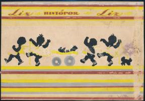 Liz Hintőpor. Art deco reklám vagy csomagolásterv, 1925-30 körül. Tempera, tus, ceruza, karton. Jelzés nélkül. Foltos. 10x14,5 cm.