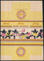 Liz baby szappan. Art deco reklám vagy csomagolásterv, 1925-30 körül. Ofszet, karton. Jelzés nélkül. 18,5x13,5 cm.