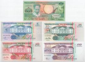 Suriname 1988-1998. 5G-100G (5xklf) T:I,I- Suriname 1988-1998. 5 Gulden - 100 Gulden (5xdiff) C:UNC, AU